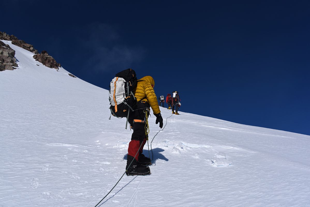 13A Climbing The Top Of The Snow Field Toward The Summit Of The Peak Across From Knutsen Peak On Day 5 At Mount Vinson Low Camp